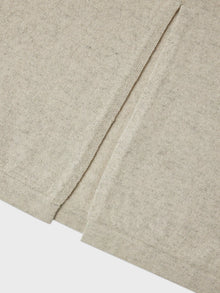 Oatmeal Wool Knit Midi Skirt