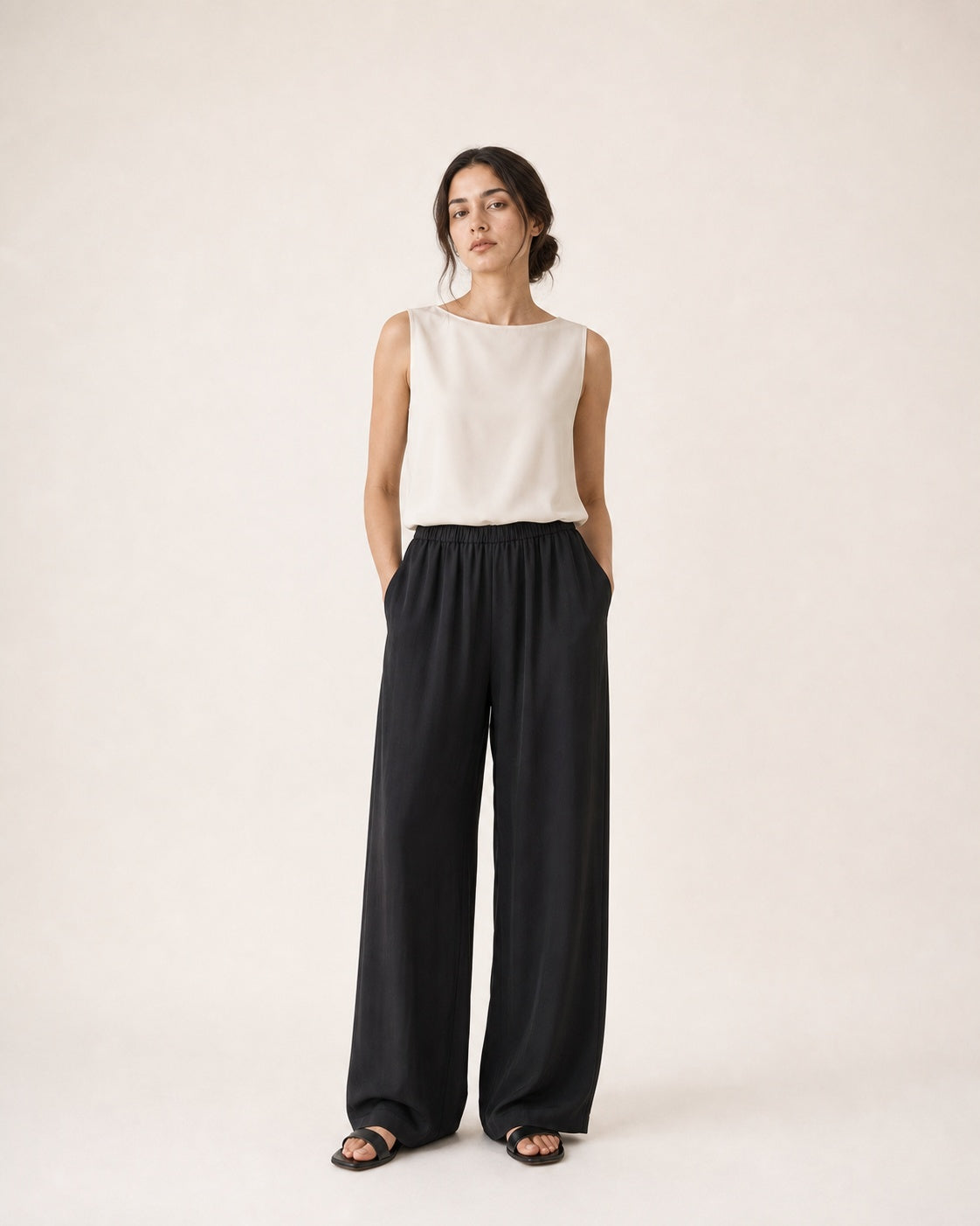 Cupro Wide-Leg Air Trousers
