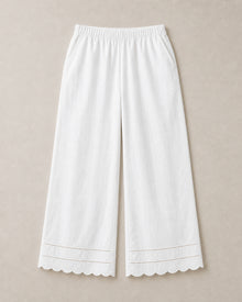 White Airy Wide-Leg Pants