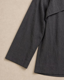 Fold-Over Collar Oversized Top