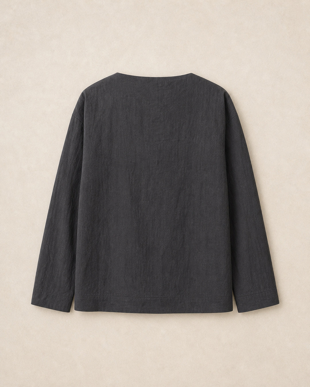 Fold-Over Collar Oversized Top