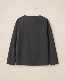 Fold-Over Collar Oversized Top
