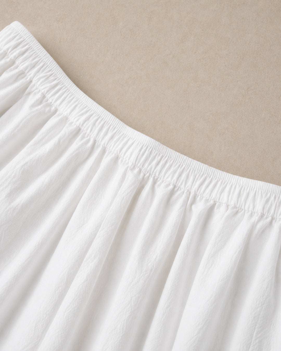 Pleated Washed-Cotton Full Midi Skirt