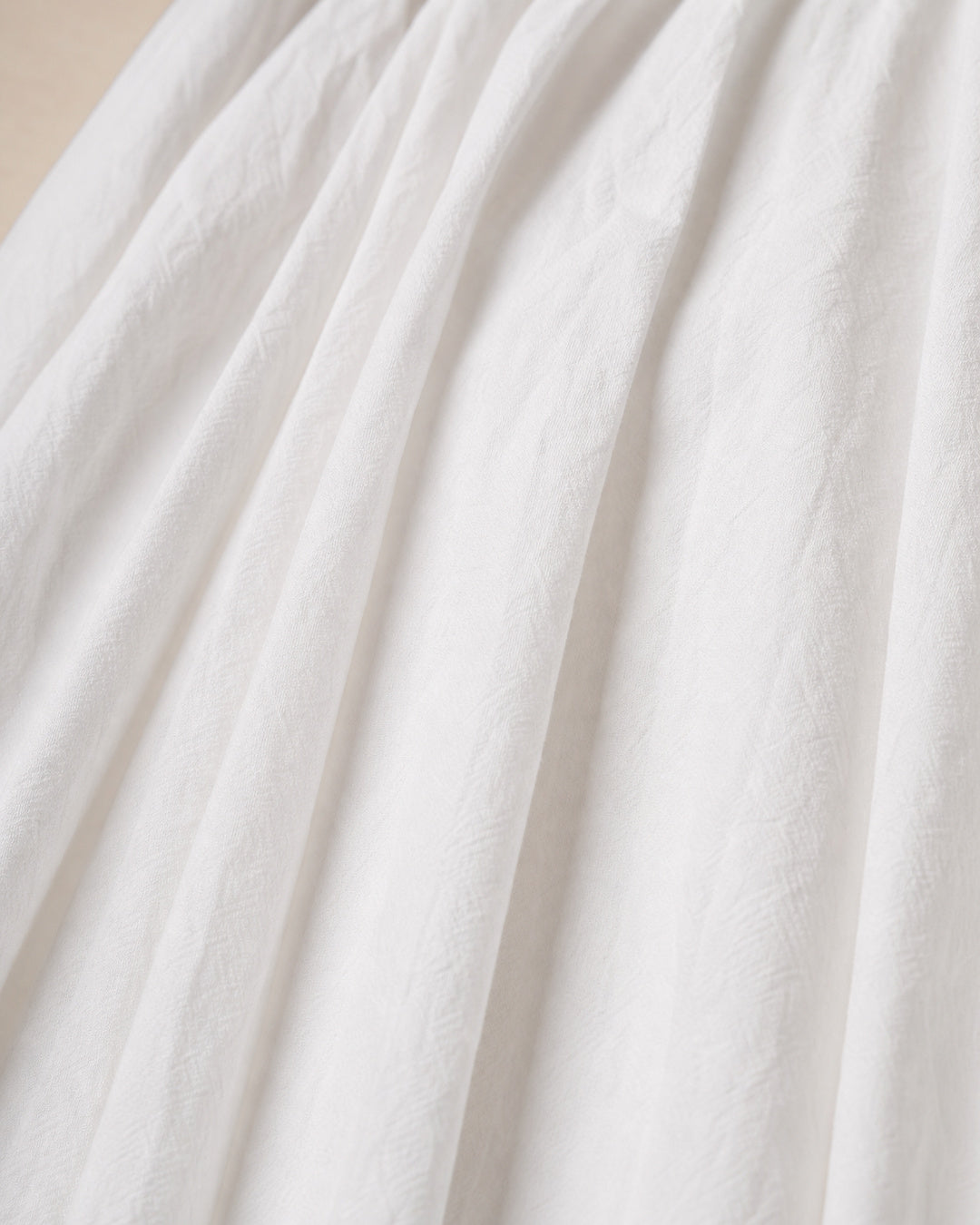 Pleated Washed-Cotton Full Midi Skirt