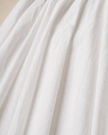 Pleated Washed-Cotton Full Midi Skirt
