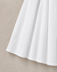 Pleated Washed-Cotton Full Midi Skirt