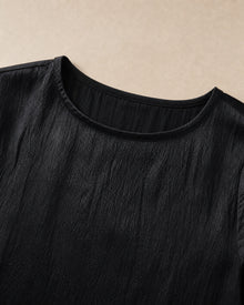 Crinkle Cupro Short-Sleeve Dress