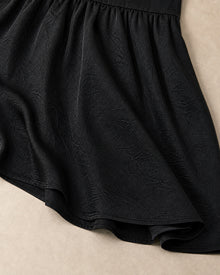 Crinkle Cupro Short-Sleeve Dress