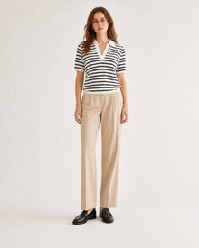 Striped Knit Polo
