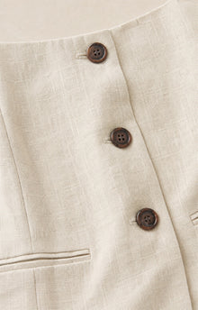 Linen Boat-Neck Camisole
