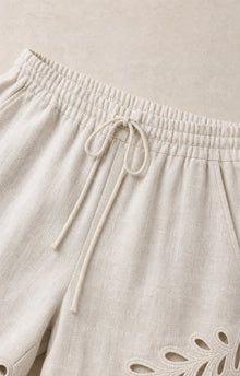 Openwork Linen Shorts