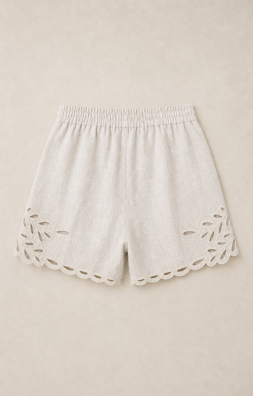 Openwork Linen Shorts