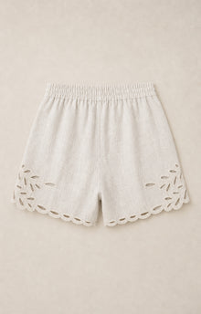 Openwork Linen Shorts