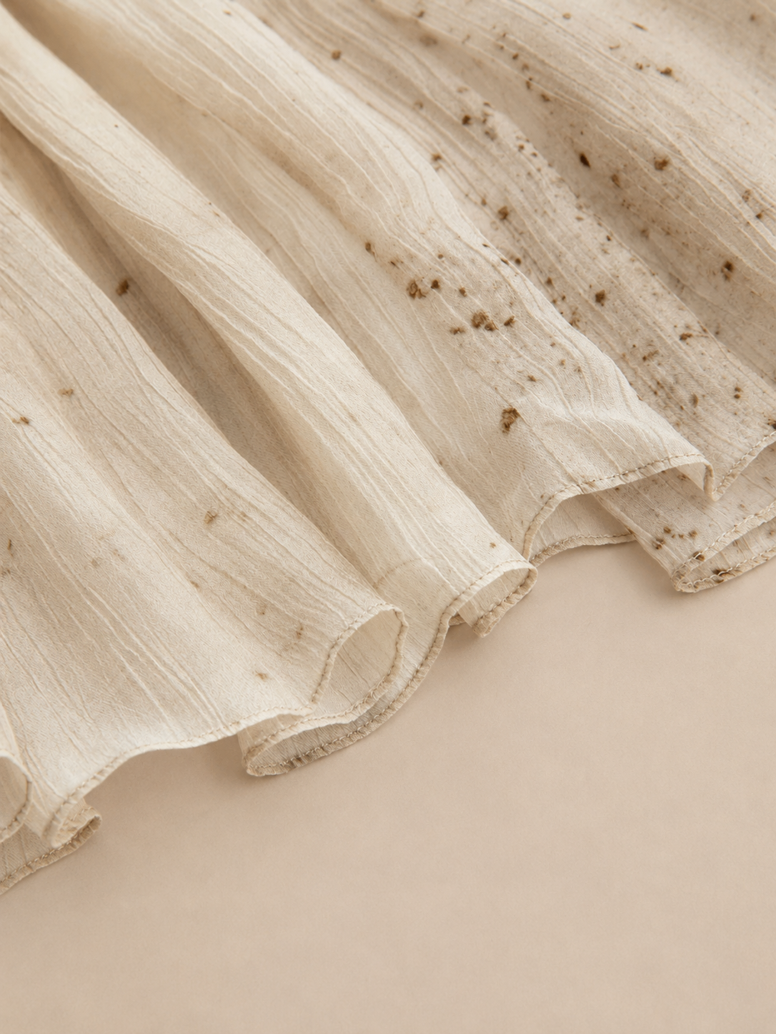 Dappled Ivory Ruffle Blouse