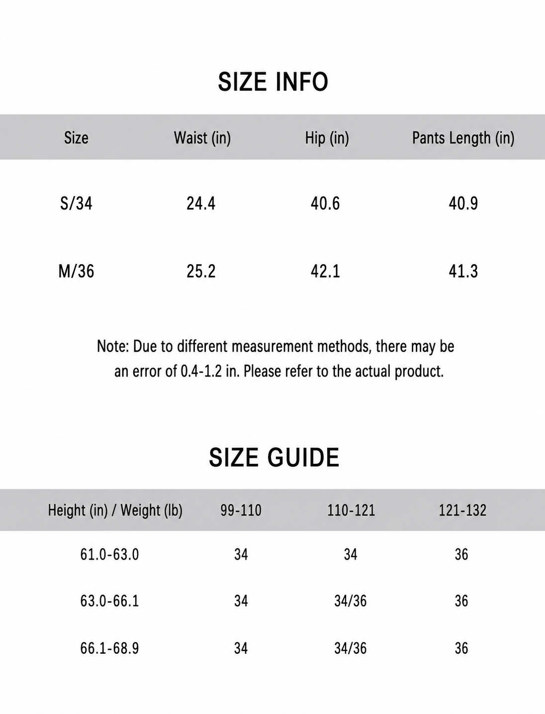 View Size Guide