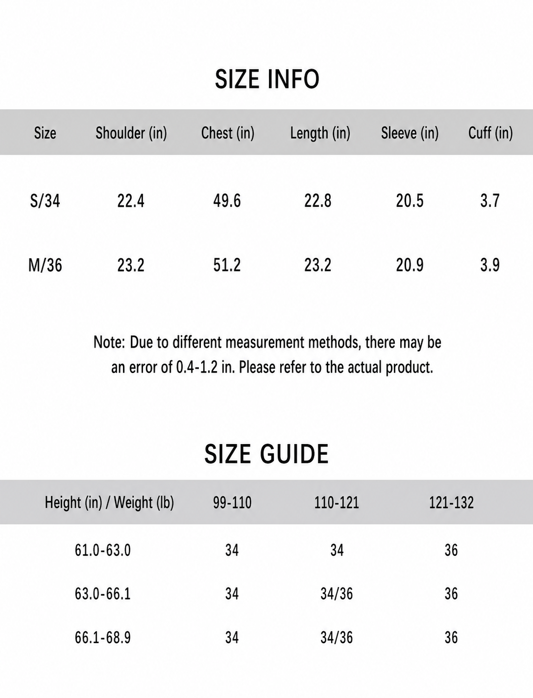View Size Guide
