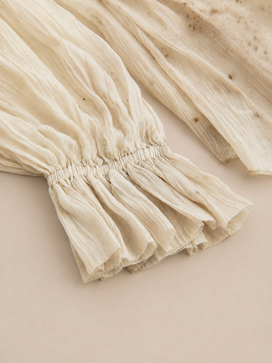 Dappled Ivory Ruffle Blouse