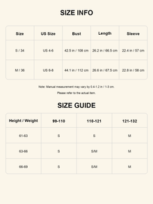 Size chart - Linen-Blend Button Knit Cardigan