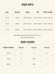 Size chart - Airy Wide-Leg Pull-On Trousers