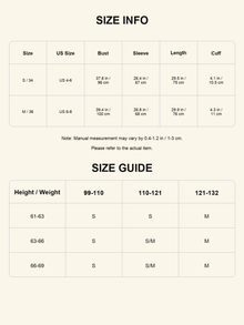 Size chart - V-Neck Linen Shirt