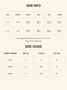 Size chart - Cropped Lyocell Trench Jacket