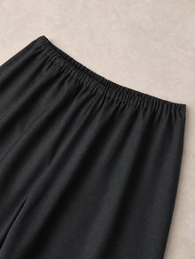 Wool-Look Wide-Leg Airy Trousers