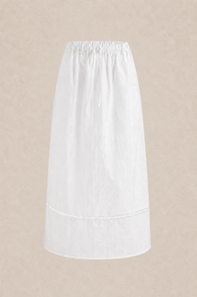 Embroidered Eyelet A-Line Midi Skirt