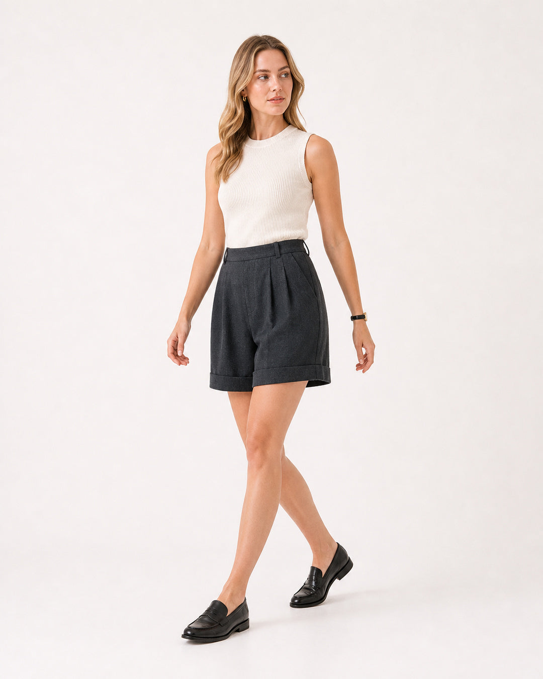 Linen Cuffed Shorts