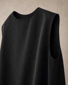 Back-Button Cupro Sleeveless Top
