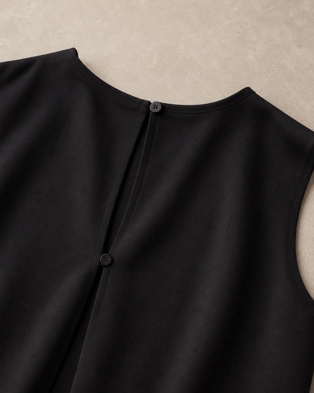 Back-Button Cupro Sleeveless Top