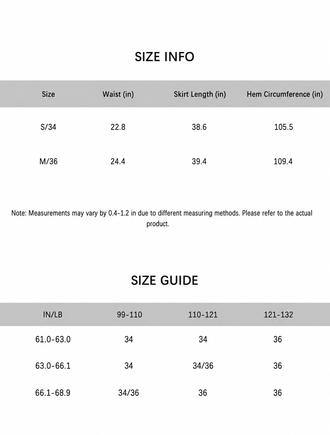 View Size Guide