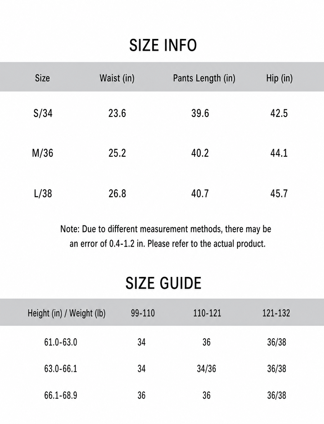 View Size Guide