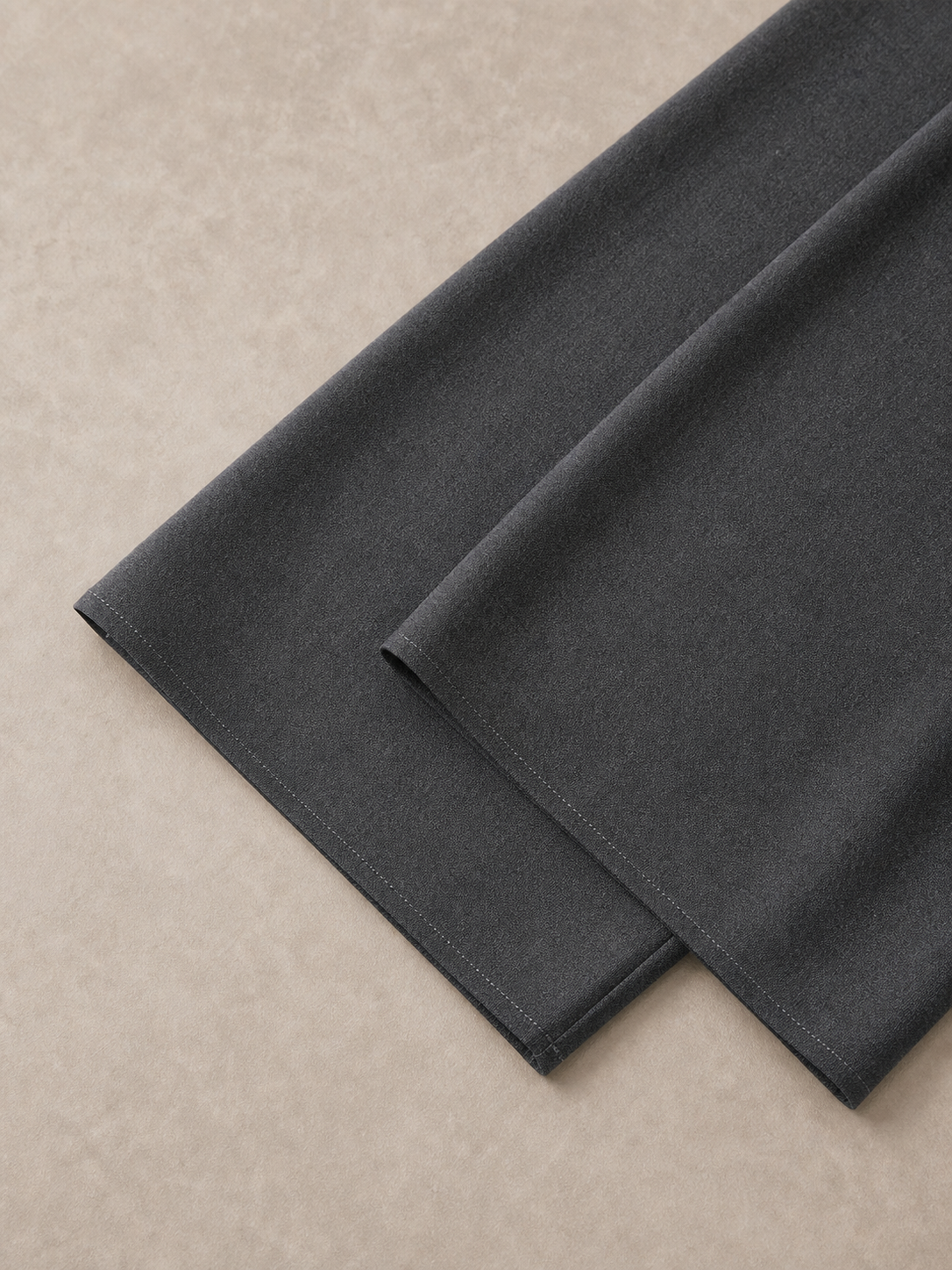Wool-Look Wide-Leg Airy Trousers