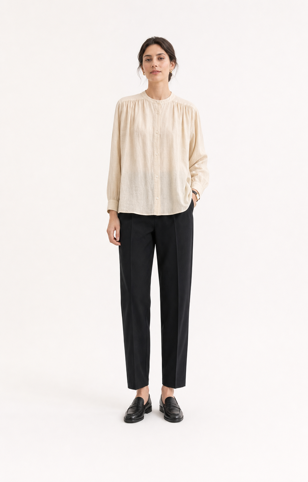 V-Neck Linen Shirt