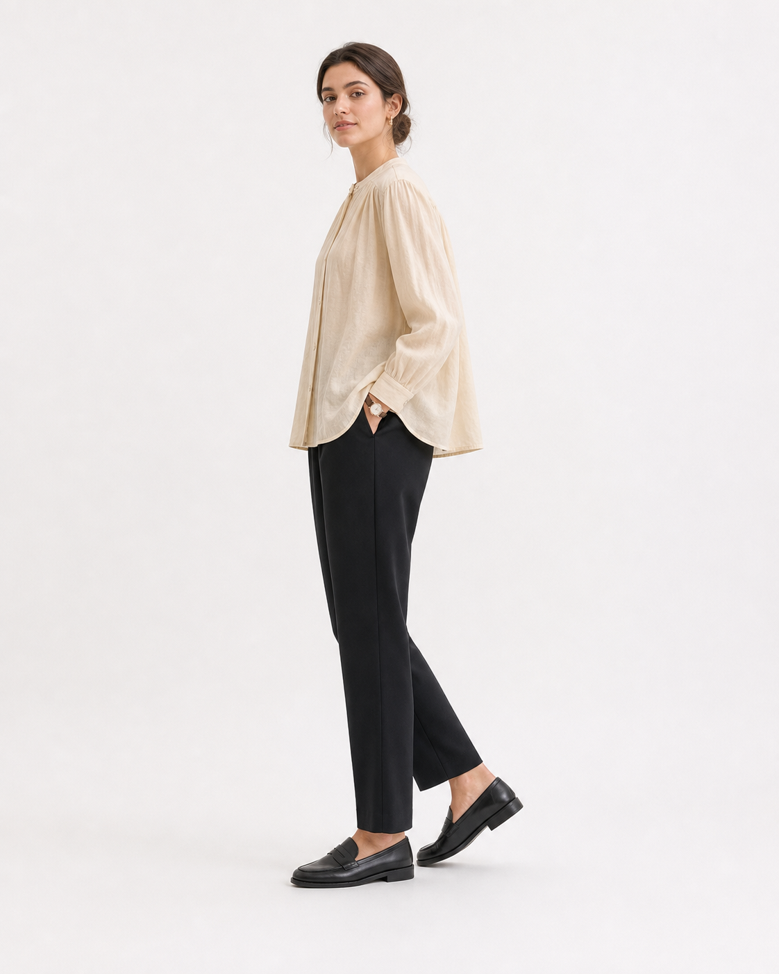 V-Neck Linen Shirt
