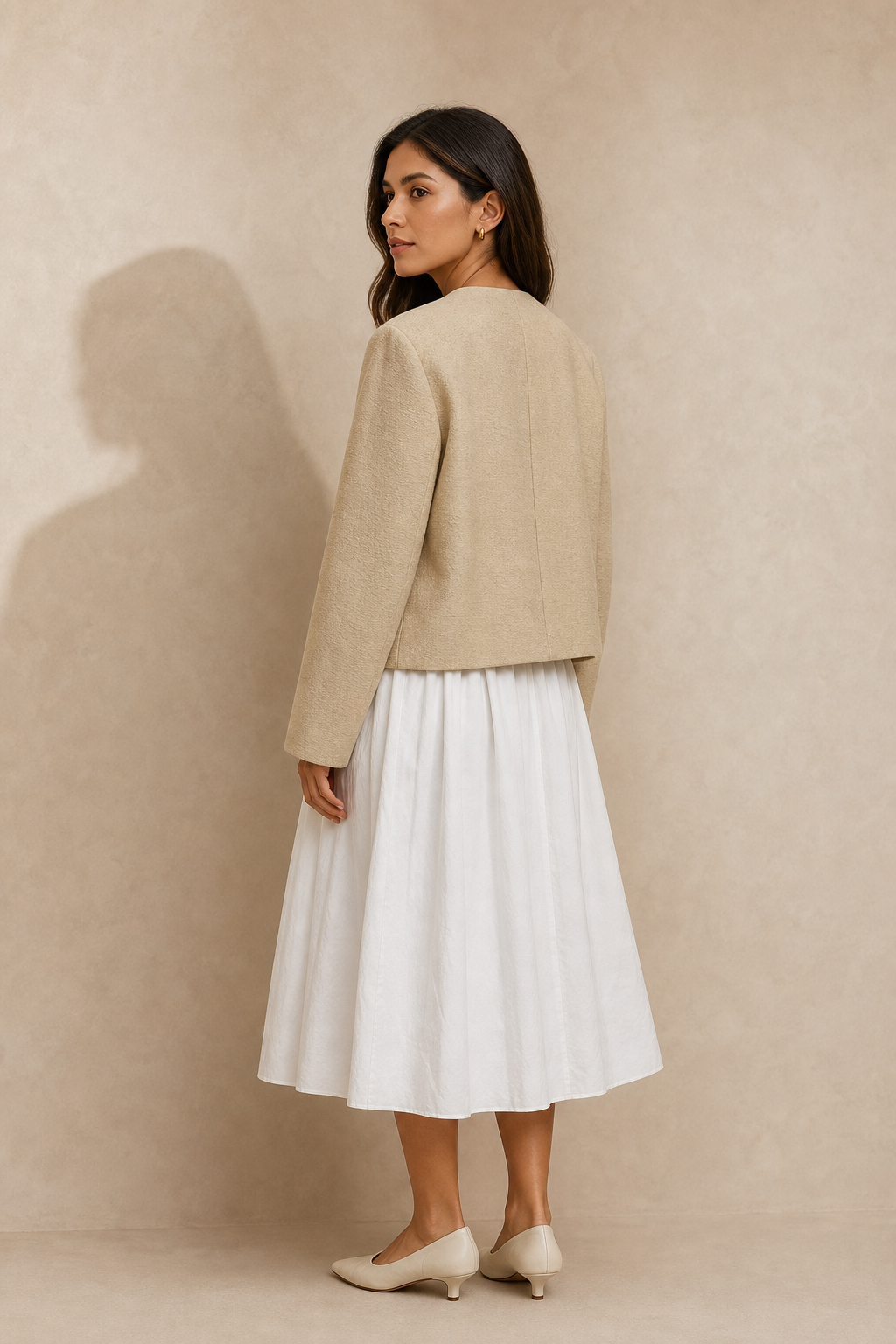 Cropped Bouclé Jacket