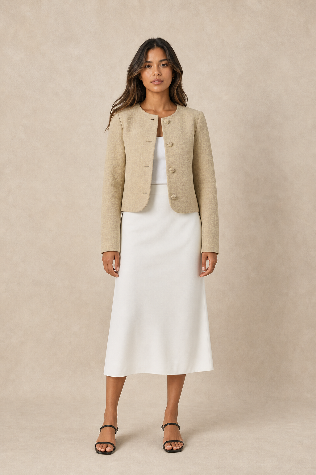 Cropped Bouclé Jacket