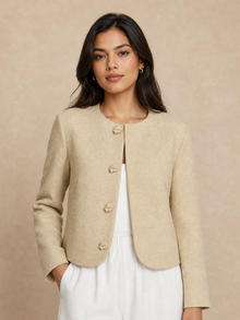 Cropped Bouclé Jacket