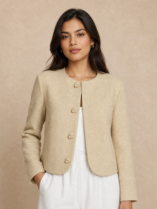 Cropped Bouclé Jacket - product view 1