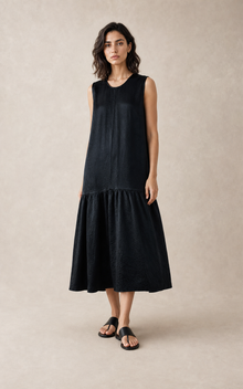 Cupro Sleeveless Midi Dress