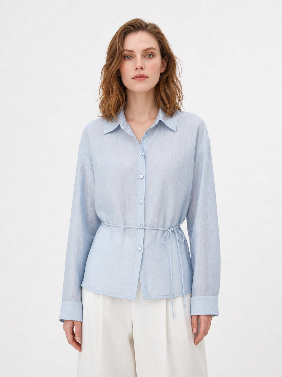 Drawstring-Waist Relaxed Shirt