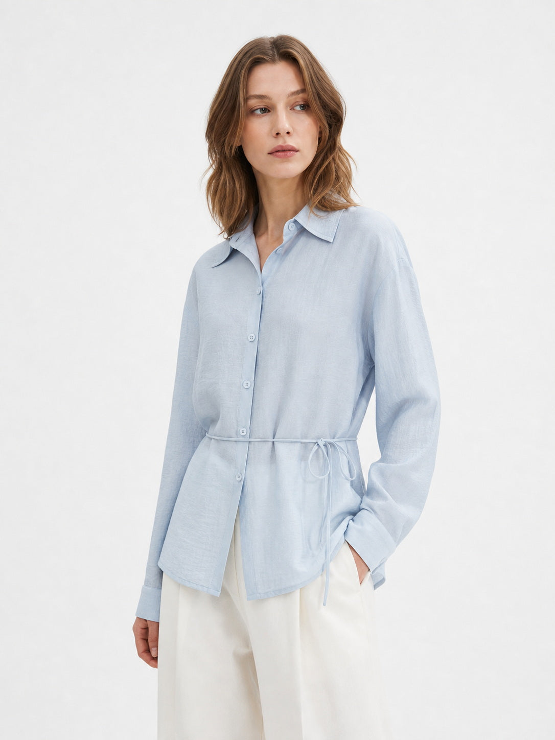 Drawstring-Waist Relaxed Shirt