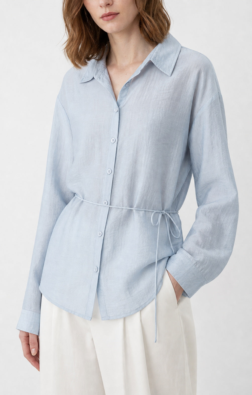 Drawstring-Waist Relaxed Shirt