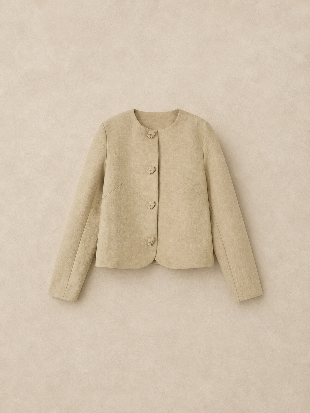Cropped Bouclé Jacket