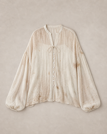 Gradient-Dyed Cupro Long-Sleeve Blouse