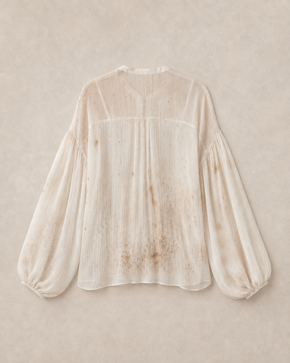 Gradient-Dyed Cupro Long-Sleeve Blouse