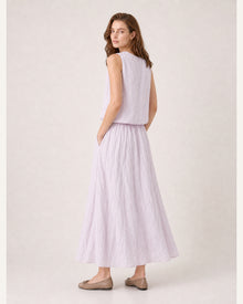 Cotton A-Line Midi Skirt