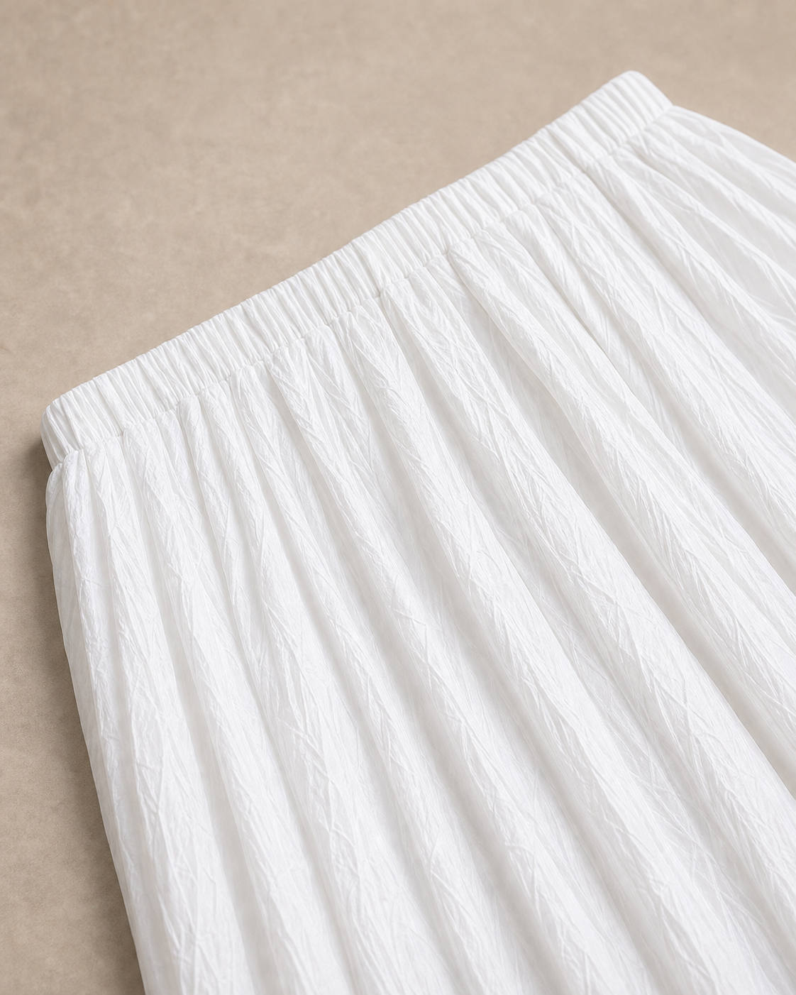 Draped Pleated A-Line Midi Skirt