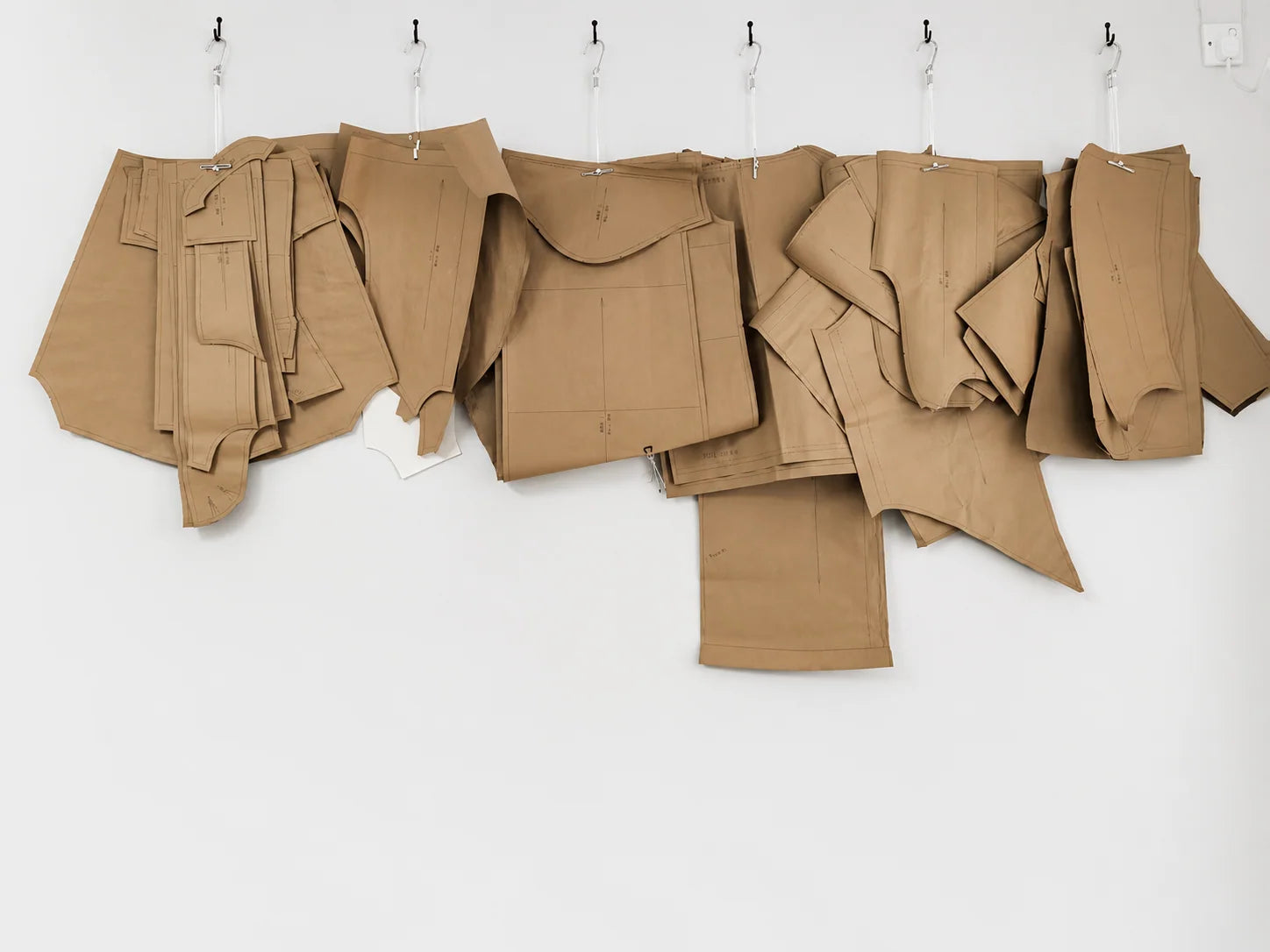 Garment patterns in the studio