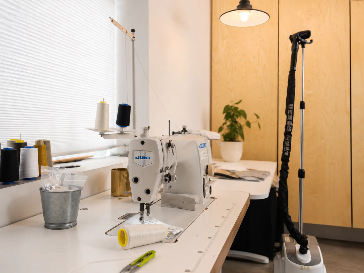 Sewing station in the studio